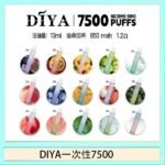 DIYA叮啞拋棄式7500 Puffs一次性電子煙3%